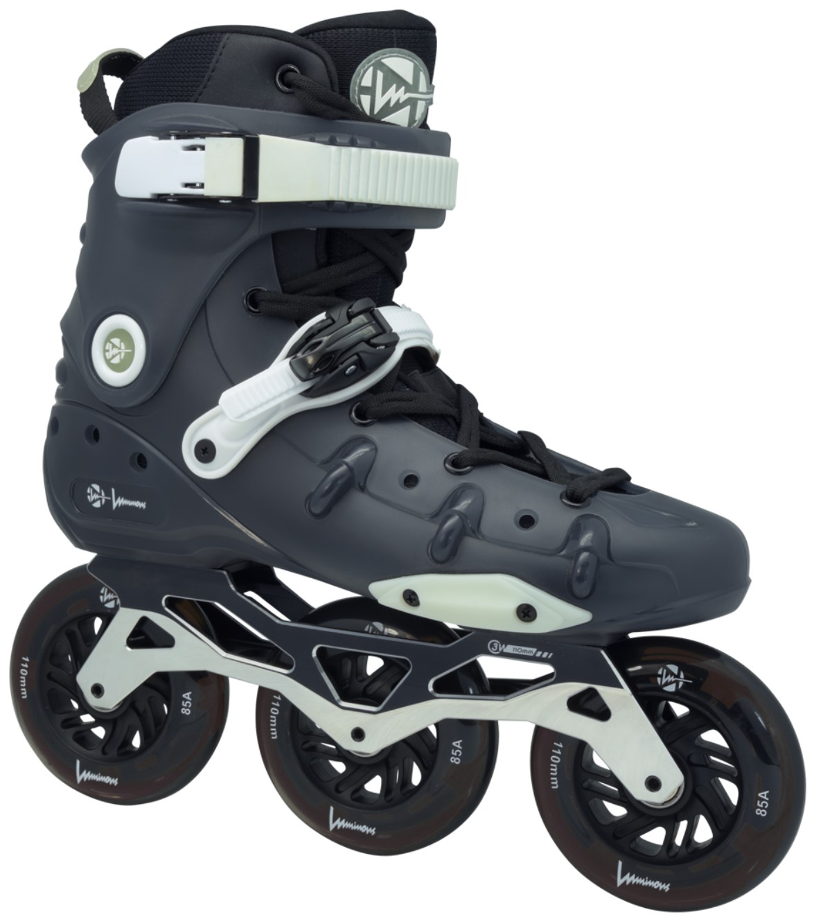 Luminous Ray 110 Dark inline skate with 3 Luminous wheels of 110 mm and glowing parts on the inline skate